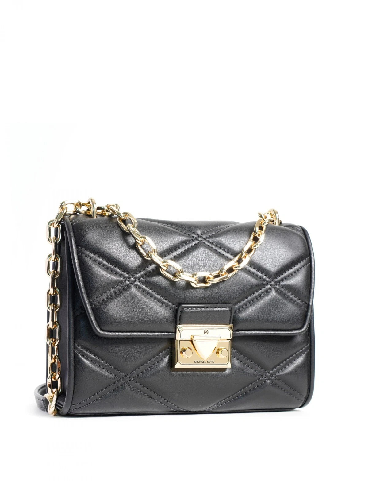 Michael Kors Serena Medium Crossbody Bag Black/Gold