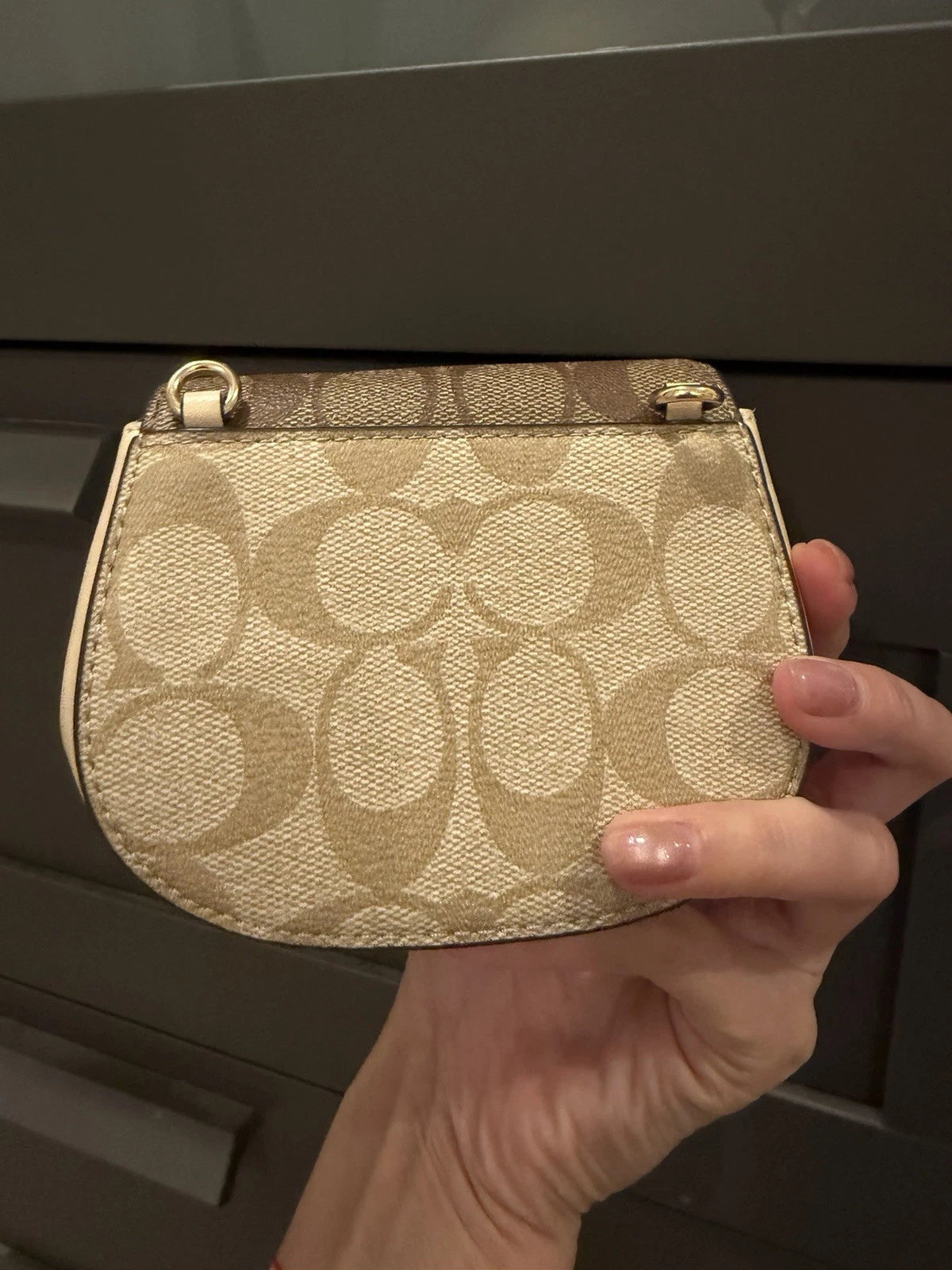 Coach Mini Morgan Card Case In Signature Canvas