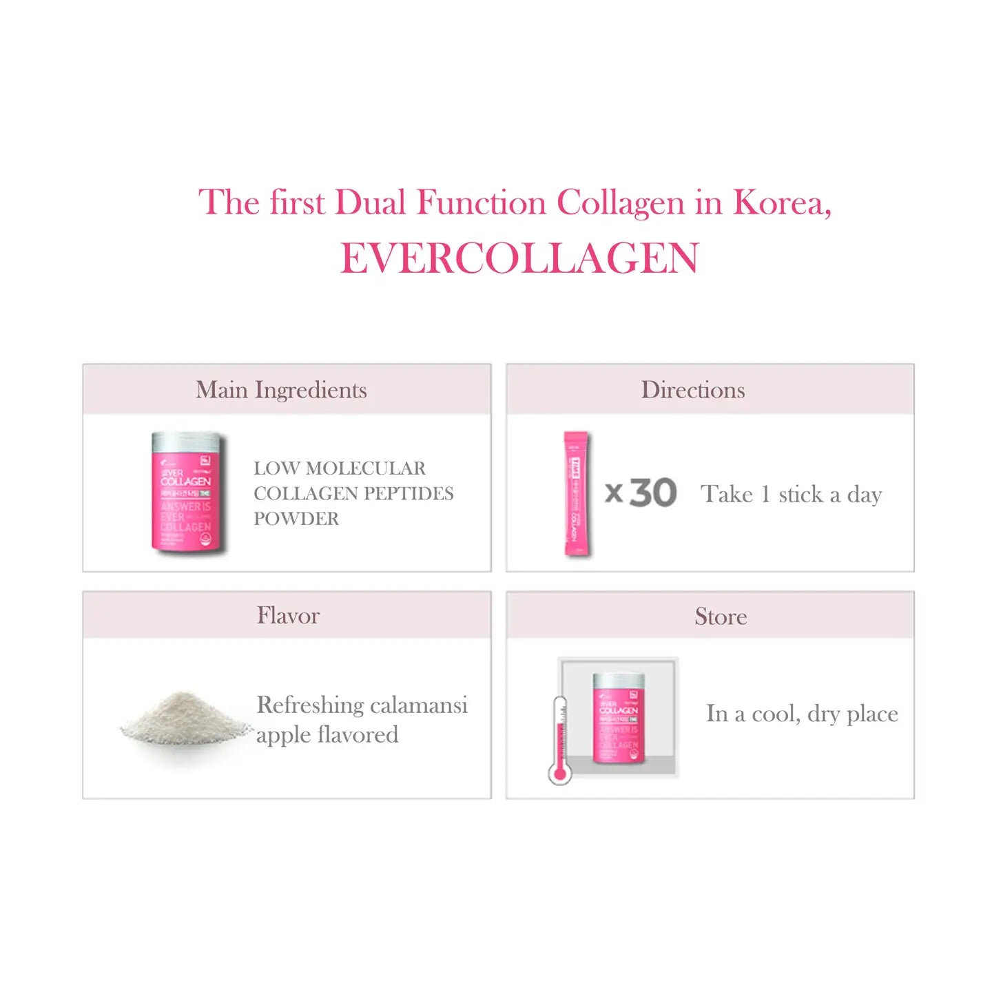 30 Stick Ever Collagen Time, Collagen Peptides Powder Pack