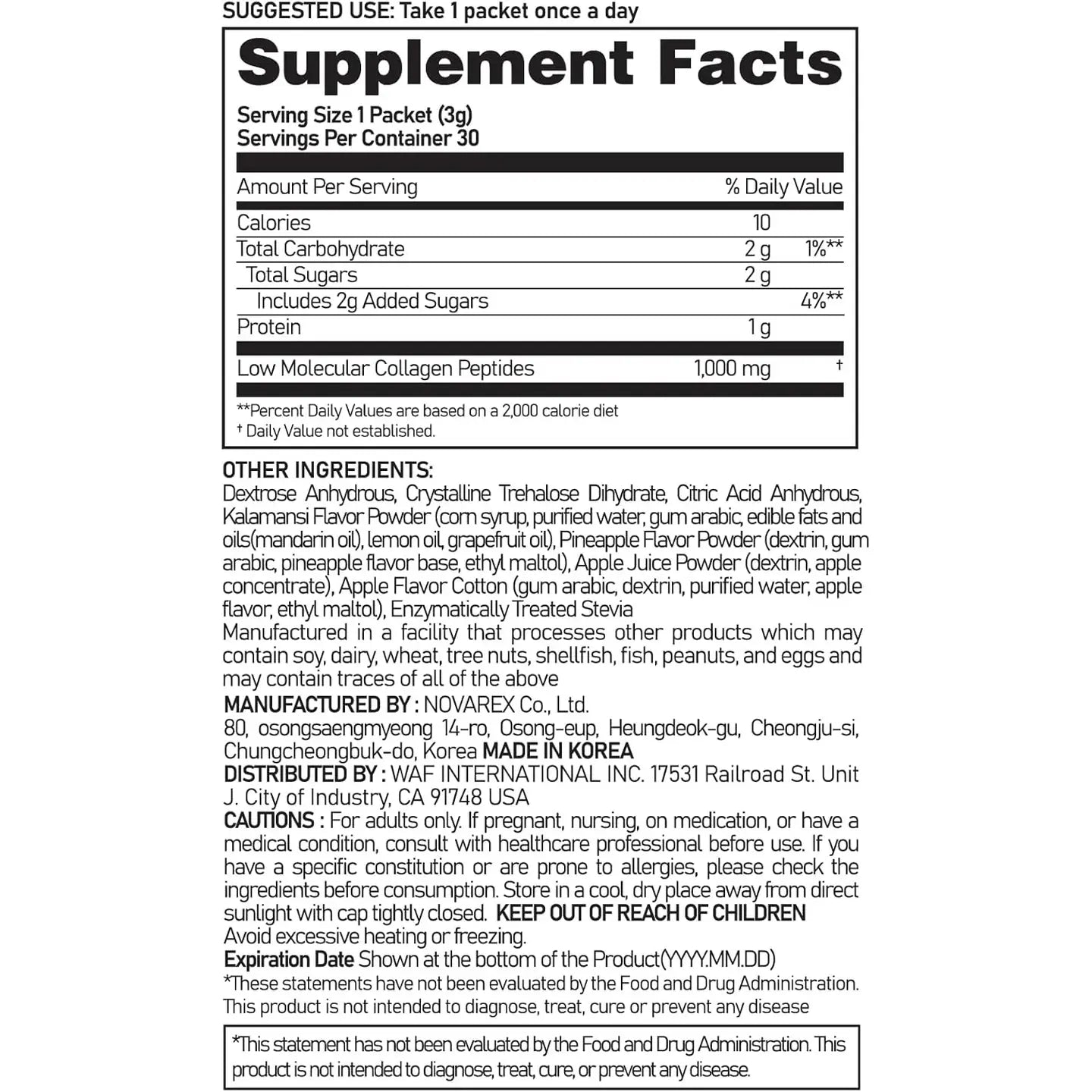 30 Stick Ever Collagen Time, Collagen Peptides Powder Pack