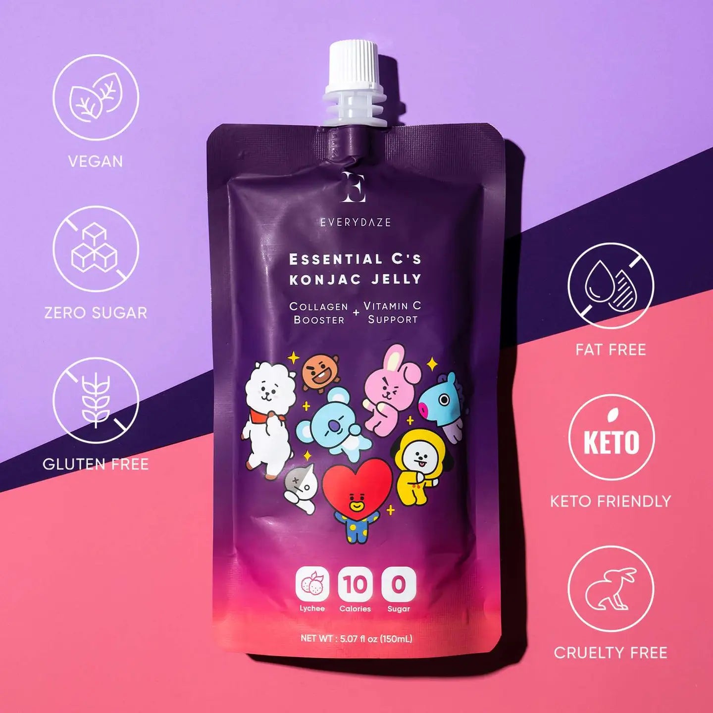 EVERYDAZE with BT21: Essential C’S Konjac Jelly – Lychee