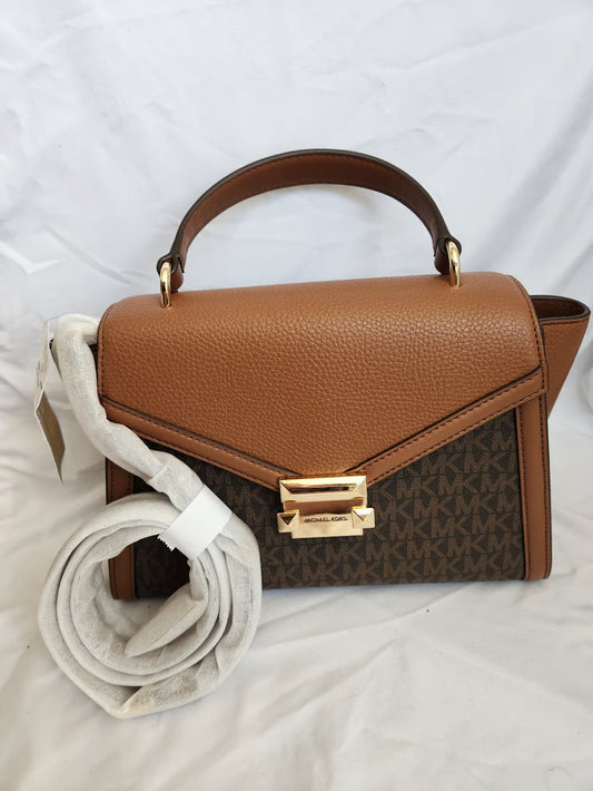 Michael Kors MD Flap Whitney Satchel BROWN