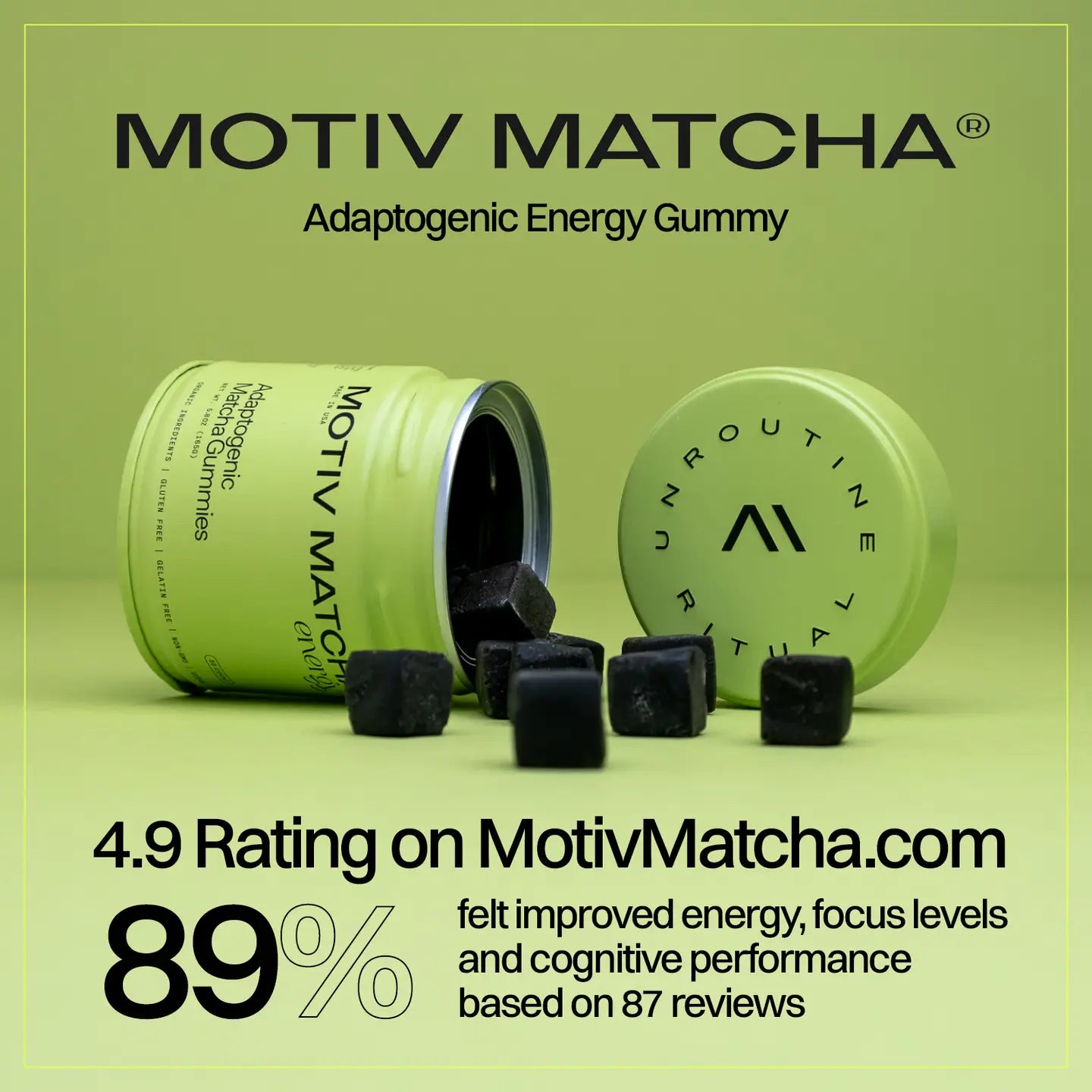 Matcha Energy Gummy | Focus + Adaptogen Blend