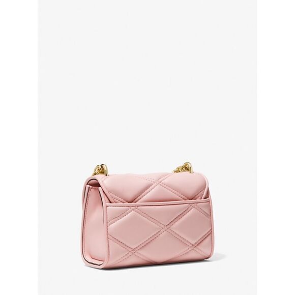 Michael Kors Serena Medium Flap Shoulder Bag In Powder Blush