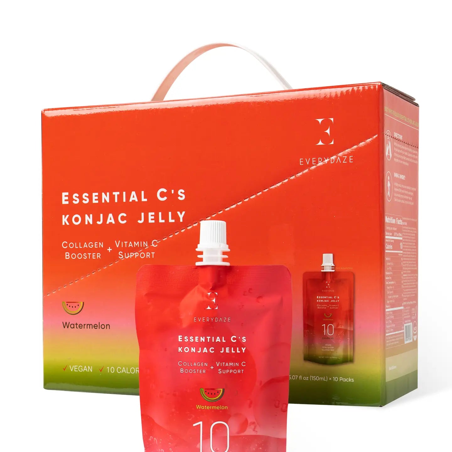 Essential C's Konjac Jelly - Watermelon - Box of 10 Packs