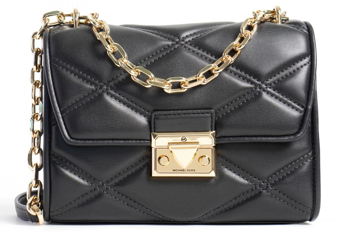 Michael Kors Serena Medium Crossbody Bag Black/Gold