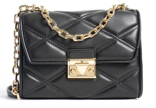 Michael Kors Serena Medium Crossbody Bag Black/Gold