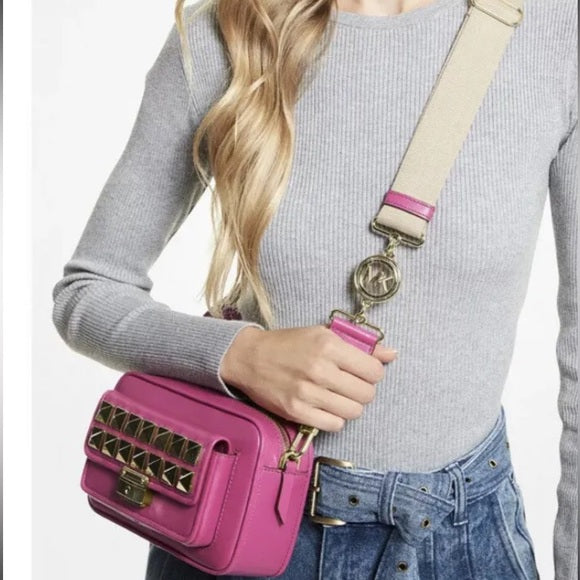 Michael Michael Kors Bradshaw Wild Berry MD Pocket Camera Crossbody