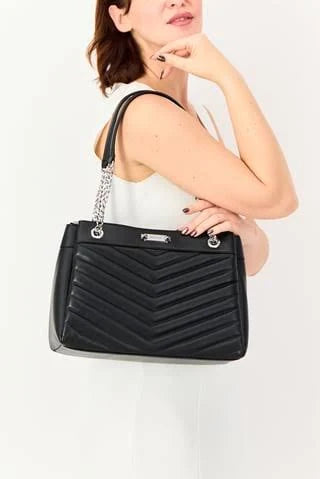 Michael Kors Whitney MD Chain Shoulder Tote BLACK